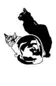 Gatos. Theophile- Alexandre Steinlen. Bastet era la diosa de los gatos en el antiguo Egipto. Dibujo y adaptación de Ex libris personal sobre el original