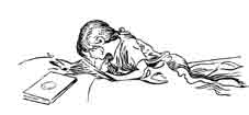 Carl Larsson (1853-1919) Dibujo y adaptación de Ex libris personal sobre el original