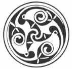 Espiral Celta.Dibujo y adaptación de Ex libris personal sobre el original