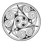 Espiral Celta. Dibujo y adaptación de Ex libris personal sobre el original