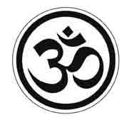 SILABA OM.Es un símbolo sonoro en tanto que mantra y gráfico por su forma. Esta sílaba no tiene una significación precisa es la manifestación de la energía espiritual.